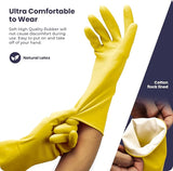 (3 Pairs) Topfit Dishwashing Rubber Gloves for Cleaning,Household Gloves,Latex and Fit Your Hands Well, Great Kitchen Tools