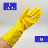 (3 Pairs) Topfit Dishwashing Rubber Gloves for Cleaning,Household Gloves,Latex and Fit Your Hands Well, Great Kitchen Tools