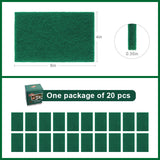 Heavy Duty Scouring Pad 230 x 150 Kitchen Cleaning Abrasive Green Scouring Pad in Bulk Packing