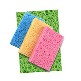 Wood Pulp Dishes Sponge Kitchen Dishwashing Cleaning Scrub Sponge Pack Non-Scratch Cellulose Kitchen Sponge