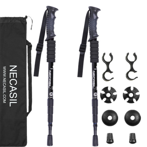 Newcastle Four-section Trekking Straight Trekking Poles - Adjustable and lightweight trekking poles, perfect for outdoor adventures.