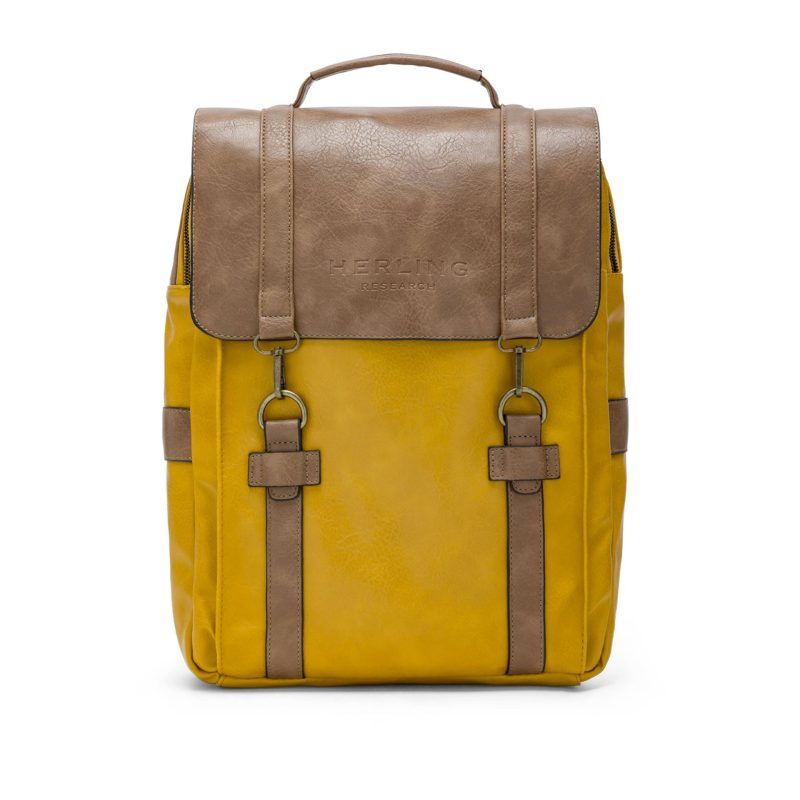 Herling Lennox Mustard Buckled Travel Rucksack