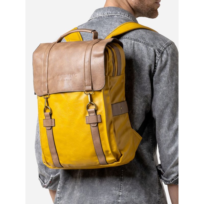 Herling Lennox Mustard Buckled Travel Rucksack