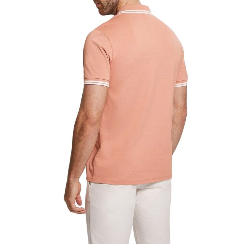 Guess Sport Tipped Peach Polo Shirt