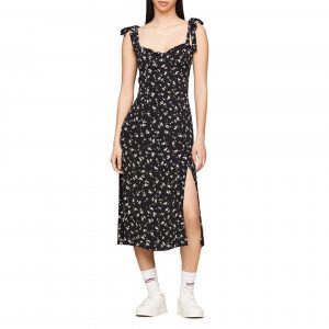 Tommy Hilfiger Black Floral Midi Dress