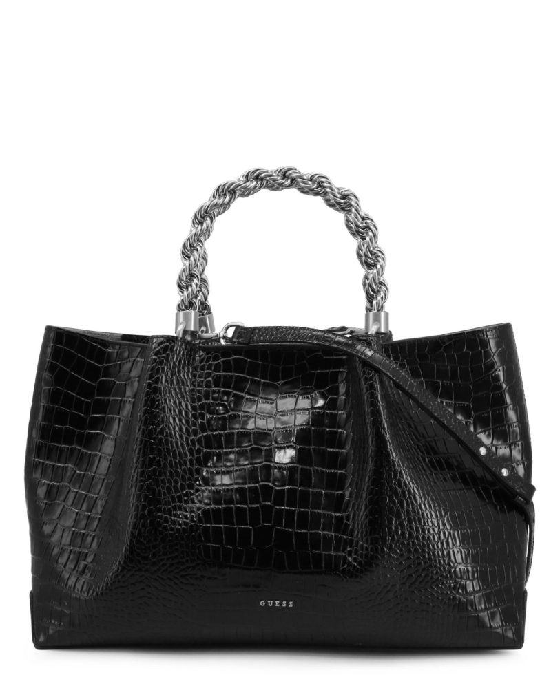 Guess Black Embossed Leather HandBag