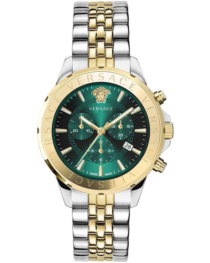 Versace Emerald Green Chronograph Watch
