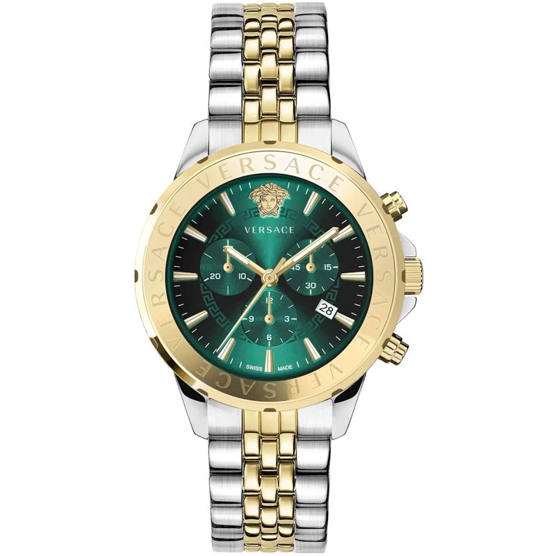 Versace Emerald Green Chronograph Watch