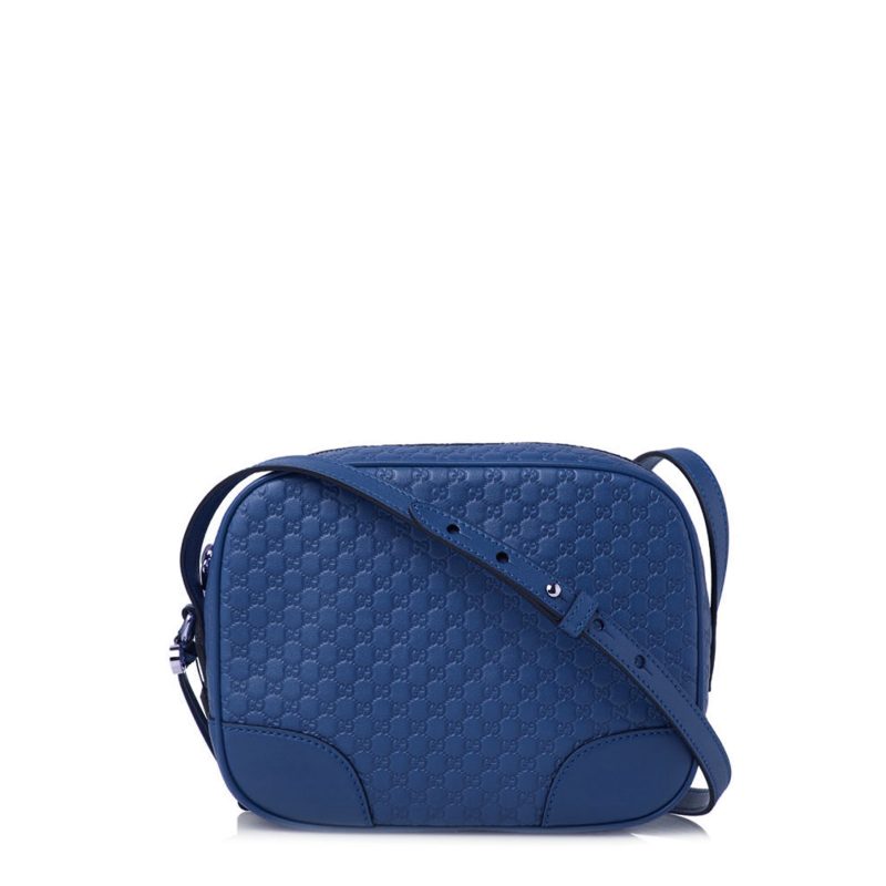 Gucci Blue Microguccissima Leather Camera Bag