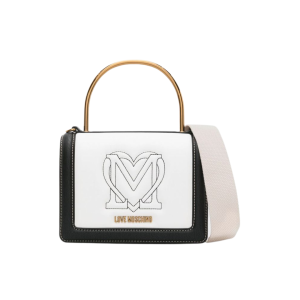 Love Moschino Black & White Top Handle Bag